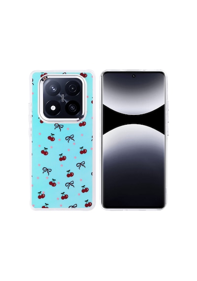 Kilifone - Redmi Note 14 Pro Plus Uyumlu Kılıf Airbag Tasarımlı Desenli Hadra Kapak - Kiraz - T37696