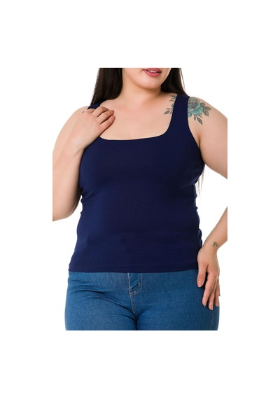 Disentis Büyük Beden Askılı Yarım Astarlı Viskon Lacivert Body-lacivert Lacivert