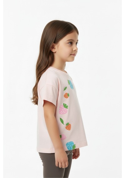 Toontoy Kids Toontoy Kız Çocuk Bisiklet Yaka Düşük Omuz Kısa Kollu Baskılı Tişört 25005 Pudra Toontoy Kids Toontoy Kız Çocuk Bisiklet Yaka Düşük Omuz Kısa Kollu Baskılı Tişört 25005 Pudra