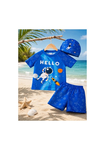 Rony Pony Kids Erkek Çocuk Uzay Baskılı 3 Lü Mayo Takımı Tişört, Şort Ve Bone Çok Renkli Rony Pony Kids Erkek Çocuk Uzay Baskılı 3 Lü Mayo Takımı Tişört, Şort Ve Bone Çok Renkli