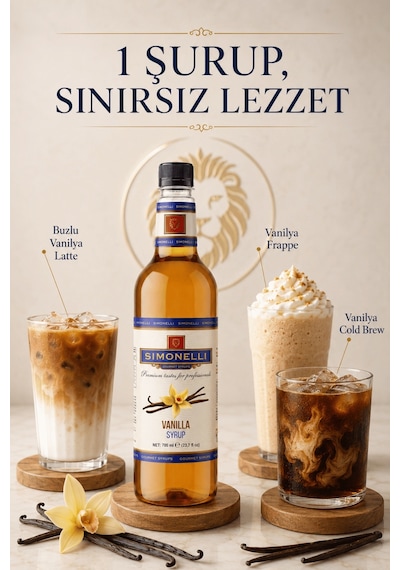 Simonelli Vanilya Kahve Şurubu 70 ML + Pompa