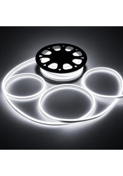 Tr 220v Neon Led Hortum 20 Metre 6400k Beyaz Işık 120 Led/m Tak Çalıştır Ip65 Su Geçirmez Şerit Led Dış Mekan