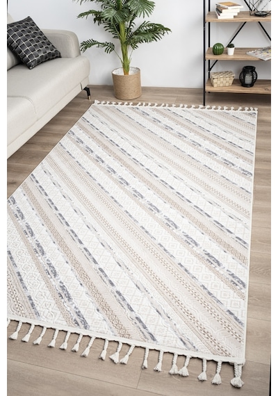 Brendon İskandinav Halı Premium Kalite Oturma Odası, Mutfak, Antre, Koridor Halısı 8001 Krem