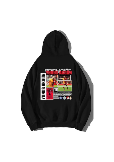 Brz Collection Unisex Oversize Yunus Akgün Hoodie Siyah