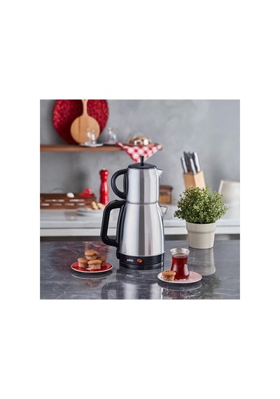 Çelik Elektrikli Çay Makinesi, 1600w Gücünde, 2-in-1 Fonksiyon