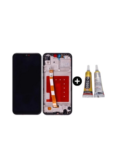 Huawei P20 Lite Uyumlu Çıtalı Lcd Ekran Dokunmatik + B7000
