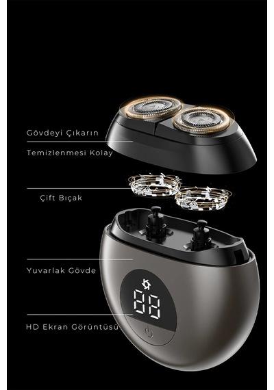 Muratech Newface Cb-s1 Dijital Şarj Göstergeli Tıraş Makinesi - Gri