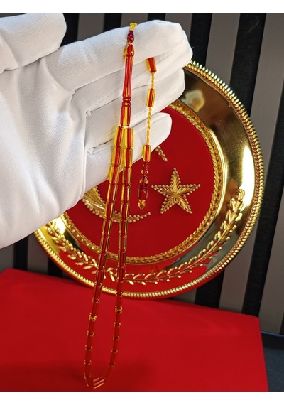 İthal Toz Kehribar Tesbih Kesme Kesim Sarı