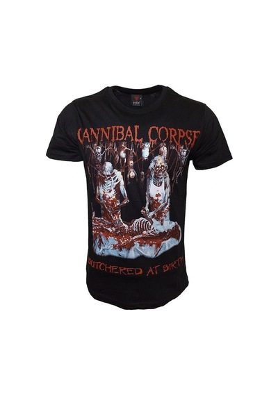 Cannibal Corpse Butchered At Birth Metal Band Baskılı Penye Tişört Siyah