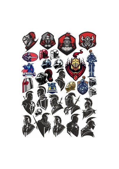 Şövalyeler Sticker Set 25 Parça Telefon, Tablet, Defter, Laptop Sticker