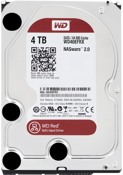 Western Digital Red WD40EFRX 3.5" 4 TB 5400 RPM SATA 3 HDD
