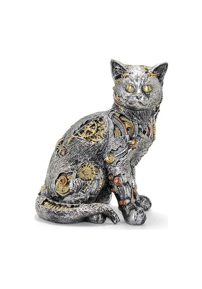 Steampunk Polyester Kedi Figürü Alk2454 1