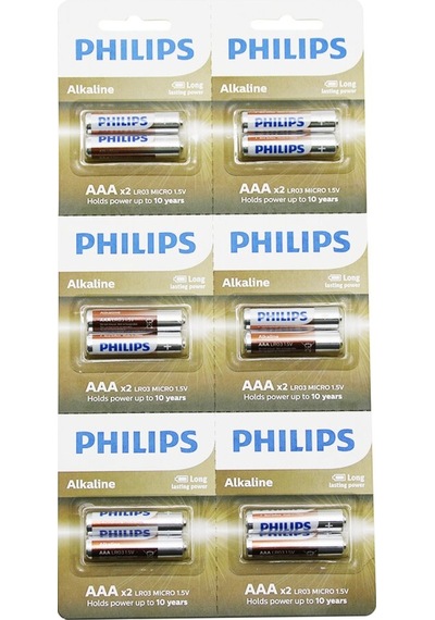 Phılıps Alkaline İnce - Aaa - 1.5v Pil 12pcs 2li X 6 Timya/go1395 205092
