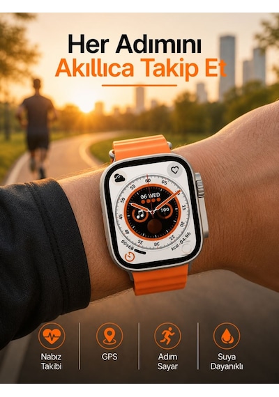 Yeni Nesil Ultra Akıllı Saat Adımsayar Uyku Takibi Nabız Sensörü Yeni Nesil
