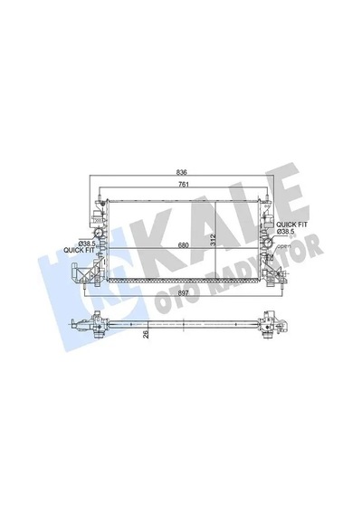 Opel Astra K Motor Radyatoru 1.2 2020-2021 F12shr Kale 357255