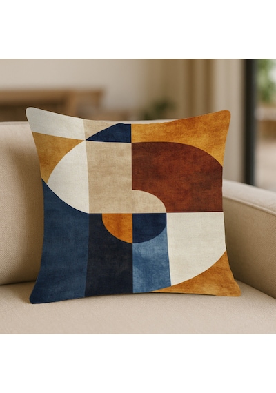 Turkıshrug Kıngdom Tribal Tarz Gri Desenli Kırlent Kılıfı 43x43 Cm, Çift Taraflı, Fermuarlı, Yıkanabilir 43 X 43 Çok Renkli