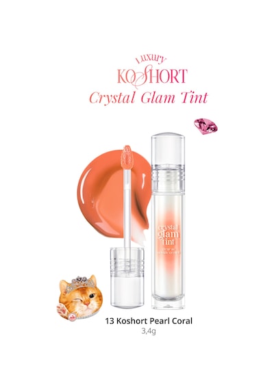 Clıo Crystal Glam Tint 13 Koshort Pearl Coral 13