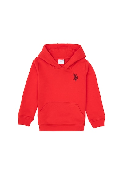 U.S. Polo Assn. Erkek Çocuk Kırmızı Basic Kapüşonlu Sweatshirt 50313980-VR030