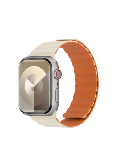 Watch 38mm Benks Magnetik Tak Çıkar Silikon Strap Kayış Starlight - Turuncu