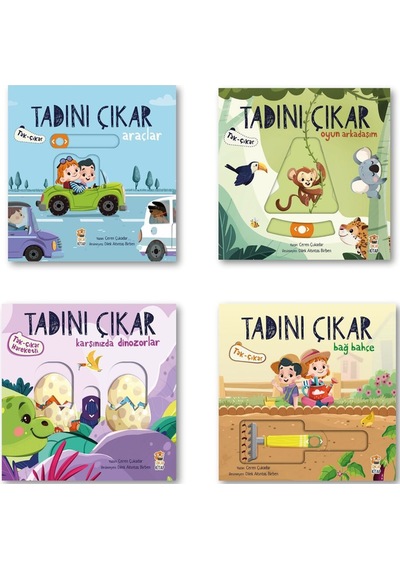 Tadını Çıkar 4 Kitap Set - Dinozorlar Araçlar Bağ Bahçe Karşınızda Oyun Arkadaşım