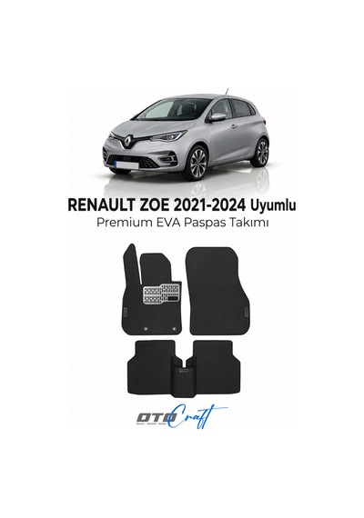 Otocraft Renault Zoe 2021-2024 Araca Özel 3d Havuzlu Eva Paspas Tam Set 5 Parça
