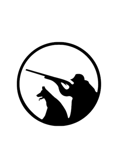 Nişan Almış Avcı Ve Köpeği Duvar Dekor Sticker 40 X 40 Cm
