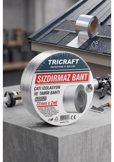 Tricraft Sızdırmaz Çatı İzolasyon Ve Tamir Bantı 72mm X 2m