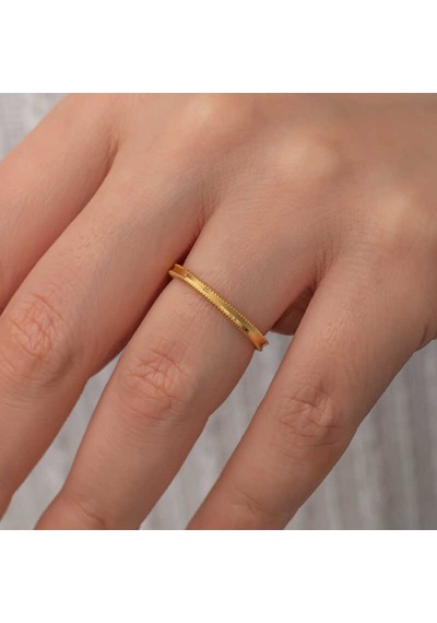 Gümüş Gold Ajda Kadın Yüzük T8759 Gold
