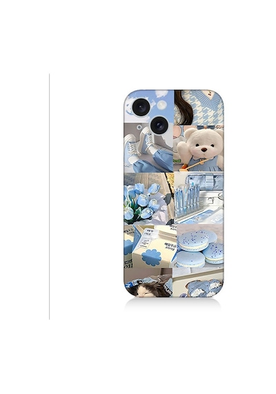 Apple Uyumlu iPhone 15 Plus Mavi Oyuncaklar Desenli Silikon Kılıf Silikon
