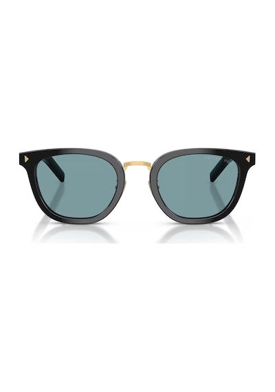 Prada Pr C01sd 16k04d 52 Unisex Polarize Oval Aynalı Siyah Kemik Güneş Gözlüğü Siyah