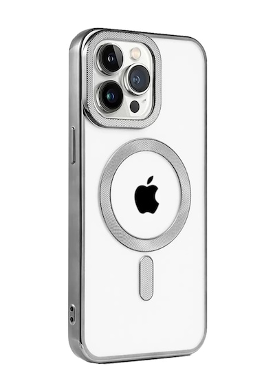 Newface Apple İphone 15 Pro Max Kılıf Kronos Magsafe Kapak - Titanyum Gri