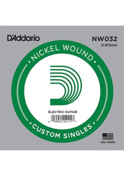 D'addario Acoustic Or Electric Nickel Wound Singles 032 Nw032
