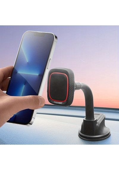 Araç İçi Manyetik Telefon Tutucu Vantuzlu Esnek Boyunlu Dashboard Ve Cam Uyumlu 360 Döner Stand