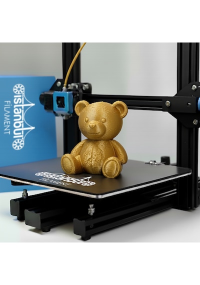 İstanbul Filament 3d Baskı Pla Filament Gold Renk 1 Kg Ø 1,75mm 0,05 Mm Bambu Lab Uyumlu 1.75mm