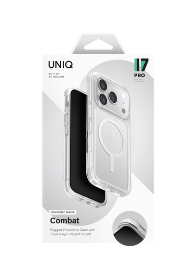 Apple Uyumlu iPhone 17 Pro Kılıf Combat Serisi Üç Katmanlı Shocksorb Magsafe Özellikli Magclick Koruyucu Kapak Şeffaf Apple Uyumlu iPhone 17 Pro Kılıf Combat Serisi Üç Katmanlı Shocksorb Magsafe Özellikli Magclick Koruyucu Kapak Şeffaf