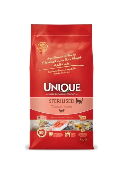 Unique Adult Cat Sterilised Salmon 7 Kg Somonlu Kısır Kedi Maması