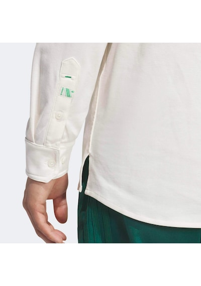 Adidas Originals Twistknit Erkek Beyaz Uzun Kollu Polo Tişört Kh4064