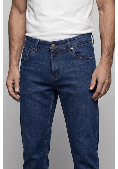 Bisse Lacivert Doğal Pamuk Denim 5 Cepli Erkek Pantolon Pnj25y25101 D39