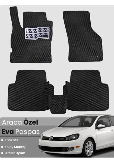 Volkswagen Golf 6 2009-2013 Uyumlu Eva Paspas Tam Set Oto Paspas,araca Özel,su Geçirmez 858
