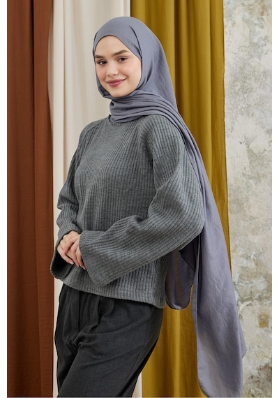 Moda Kaşmir Modal Şal Serisi Koyu Gri