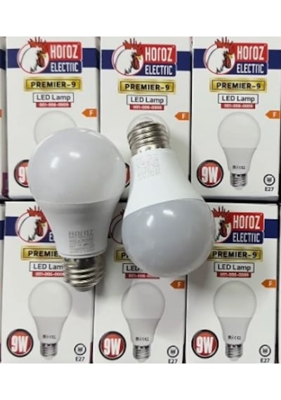 Horoz Elektrik 9watt Beyaz Işık Led Ampul 900lm E27 10 Adet