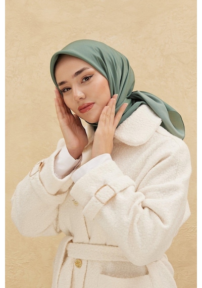 Silk Home Düz Shiny Eşarp - Çağla - Çağla
