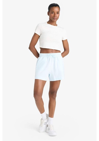 DeFactoFit Standart Fit Sporcu Kısa Paça Basic Düz Şort Z6696az25smbe817 Mavi