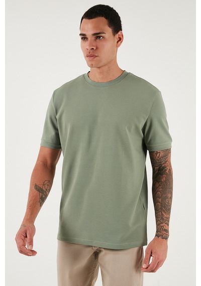 Buratti Streç Pamuklu Slim Fit Sıfır Yaka Erkek T Shirt 5902639 Elma