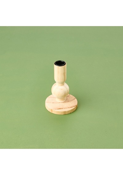 Kpmm Konik Şamdan - Krem - 9,5x9,5x12,8 Cm Renkli