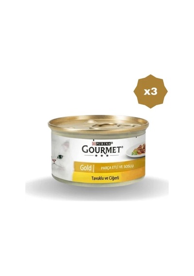 Felix Gourment Gold Parça Etli Ve Soslu Tavuk Ciğer 85 Gr - 3 Adet