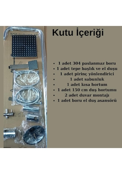 Premium Yağmurlama Duş Seti, Robot Tepe Duş Başlığı, Beyaz Krom Tahran Diğer