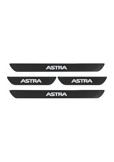 Opel 2010-2015 Astra J Old Karbon Kapı Eşiği 4 Parça Krom Yazılı