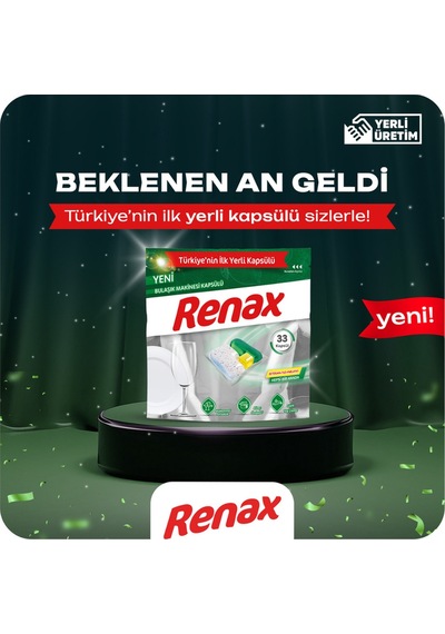 Renax Hepsi Bir Arada  Bulaşık Makinesi Kapsülü 10'lu