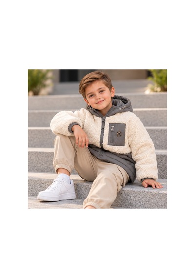 Maxx Kleın Erkek Çocuk Gri Kapüşonlu Peluş Görünümlü Mont Fermuarlı Cepli, İki Renkli Günlük Çocuk Montu 12-18 Ay, 2-3-4-6-8 Yaş Maxx Kleın Erkek Çocuk Gri Kapüşonlu Peluş Görünümlü Mont Fermuarlı Cepli, İki Renkli Günlük Çocuk Montu 12-18 Ay, 2-3-4-6-8 Yaş